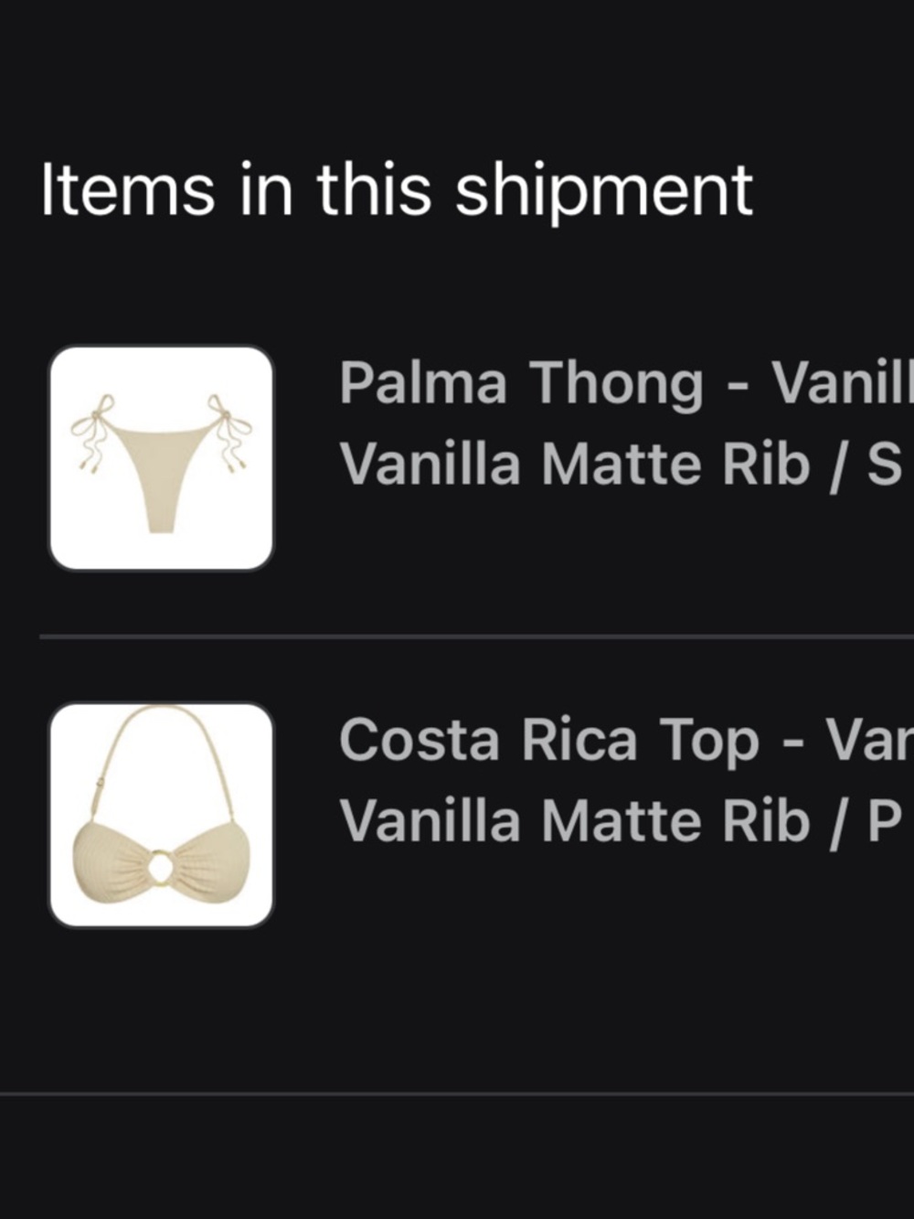 Monday Swimwear Vanilla Matte Rib Thong & Ring-Halter Bikini Set